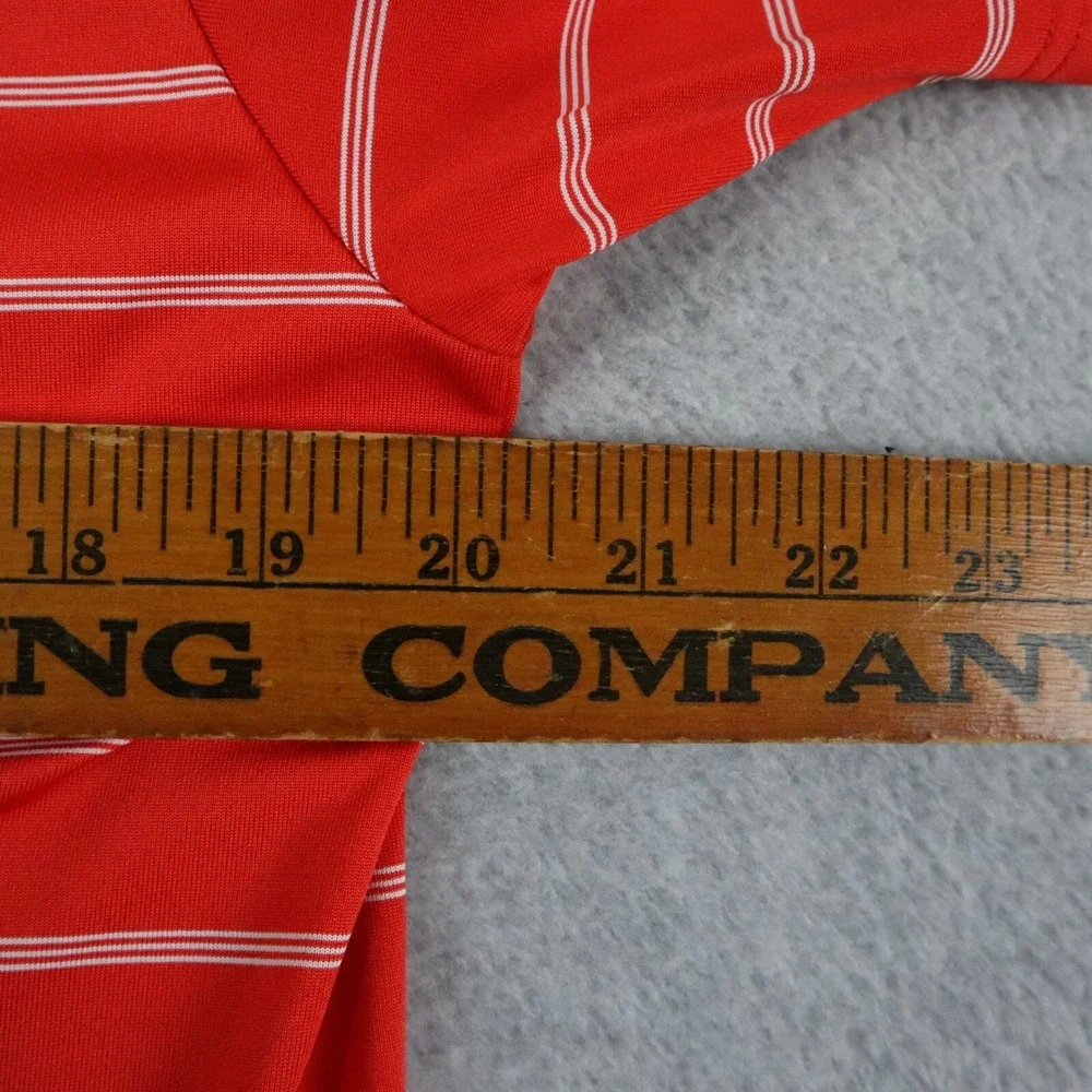 Adidas Golf Polo Shirt‎ Mens Small Puremotion Red Striped Short Sleeve